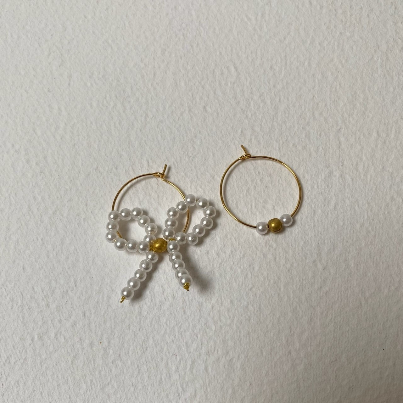 RIBON - Pearl Bow Earrings