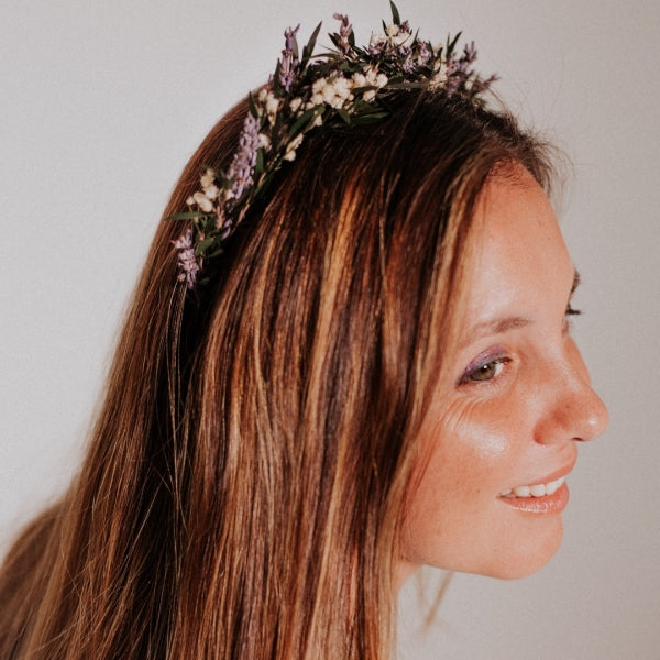 lavender flower headband Lavender flower headband
