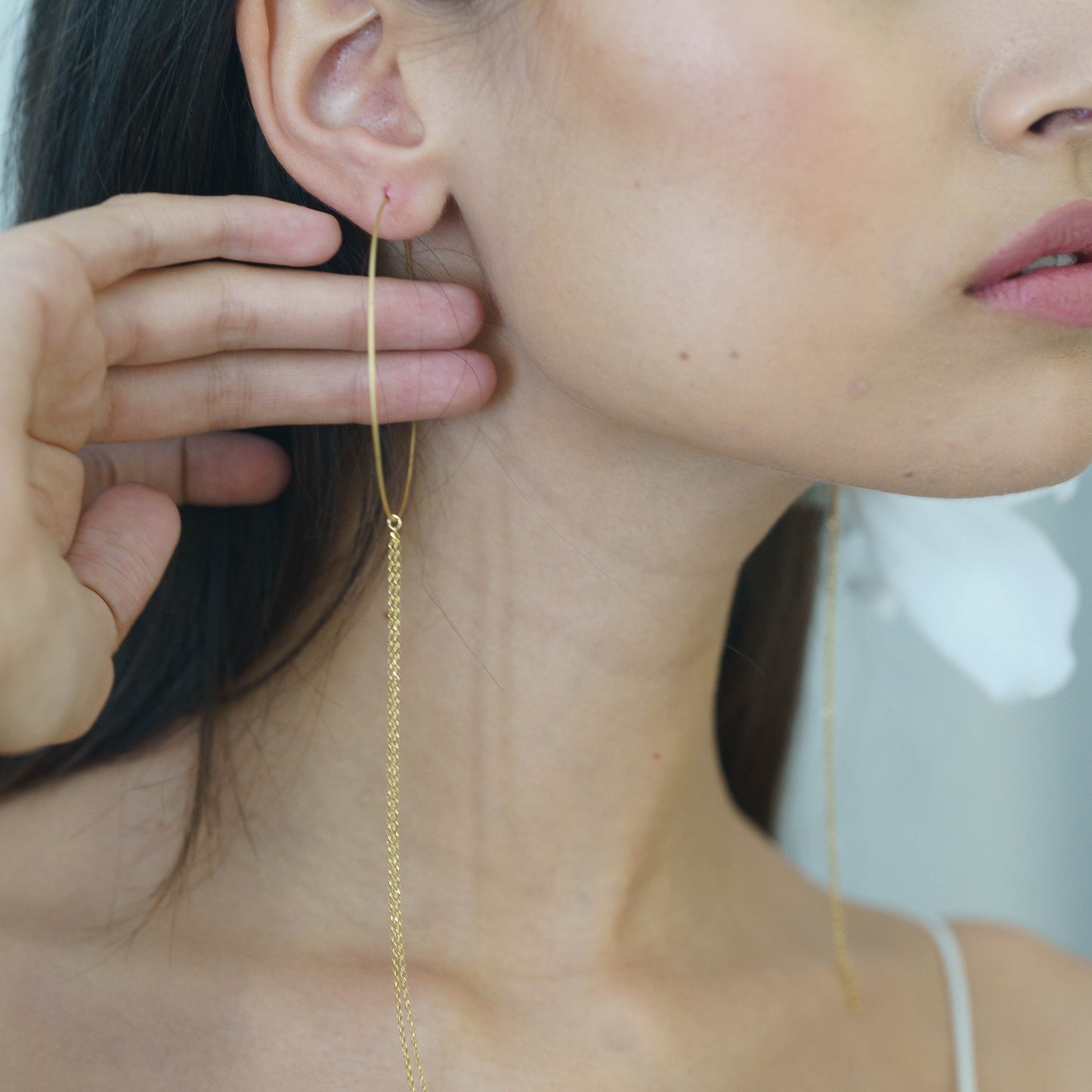 Boucles d'oreilles orchidée