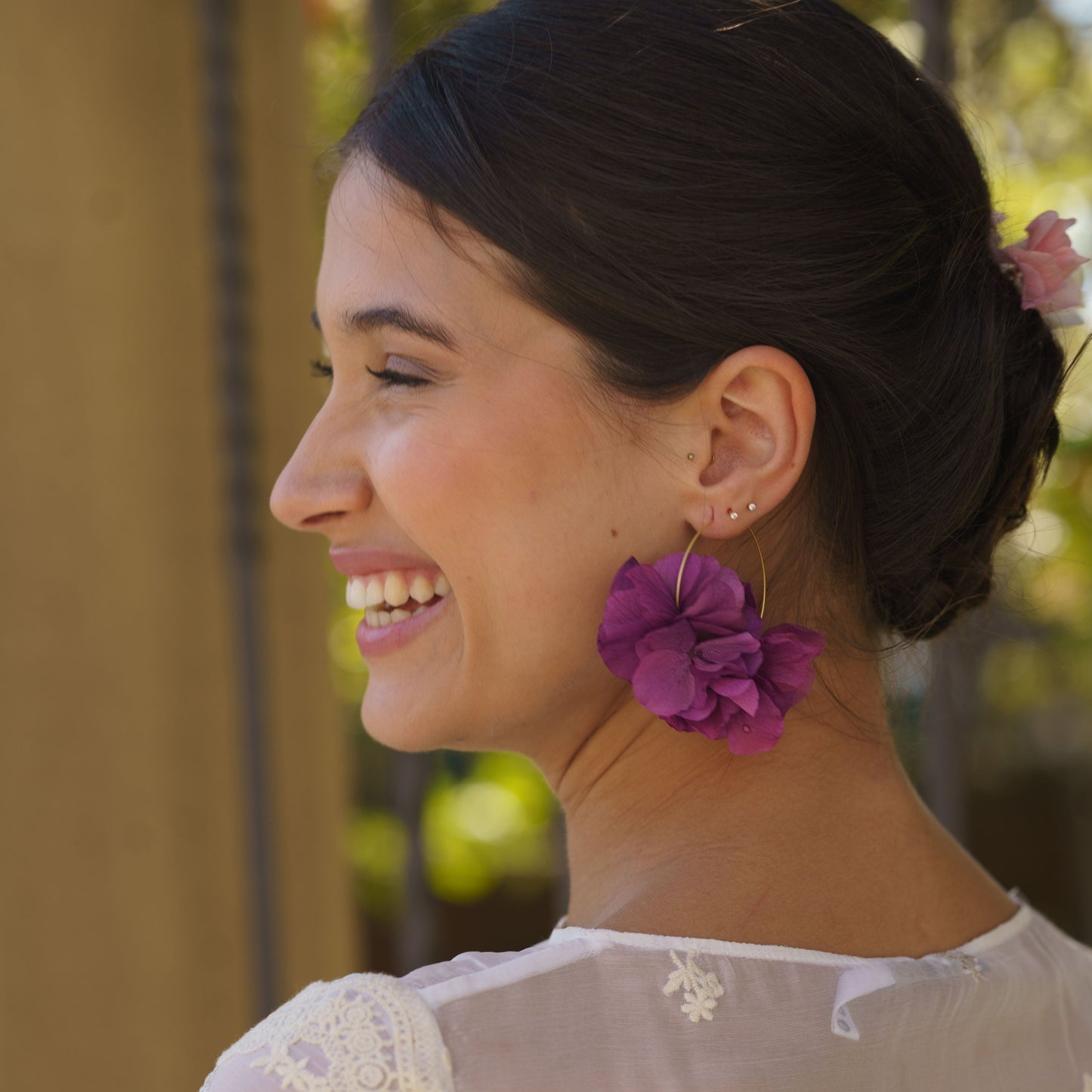 Boucles d'oreilles aubergines