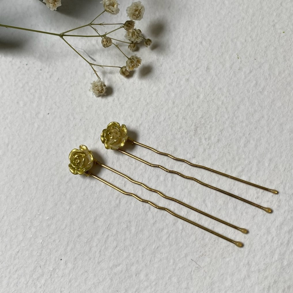 Elf flower hairpins