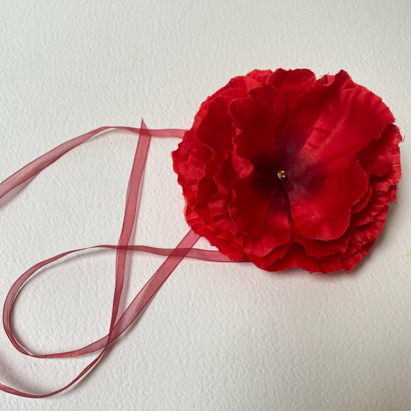 Poppy flower choker