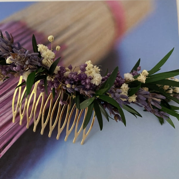 Peineta de flores Lavanda