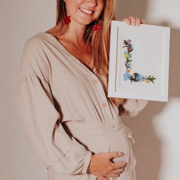 Letter Frame with flowers