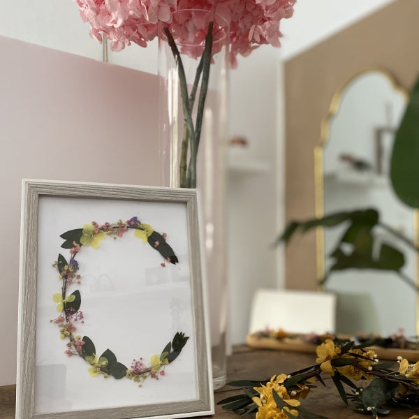 Letter Frame with flowers