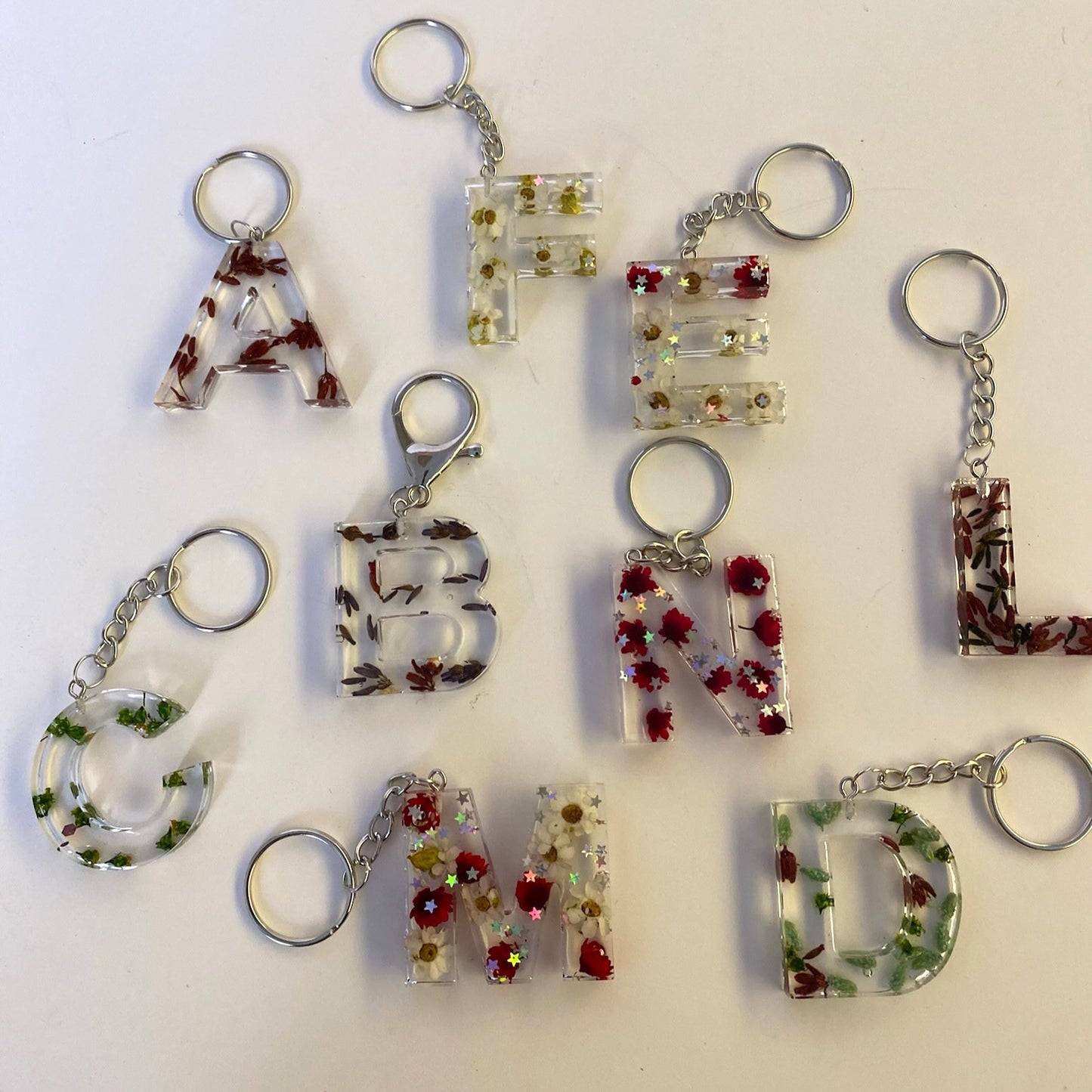 Letter keychains