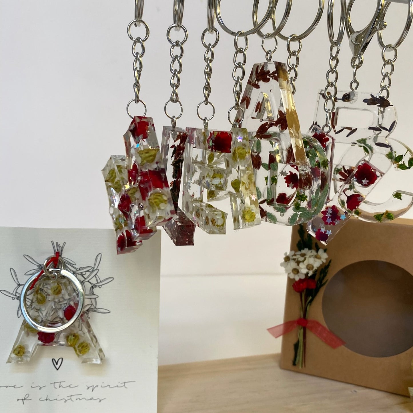 Letter keychains