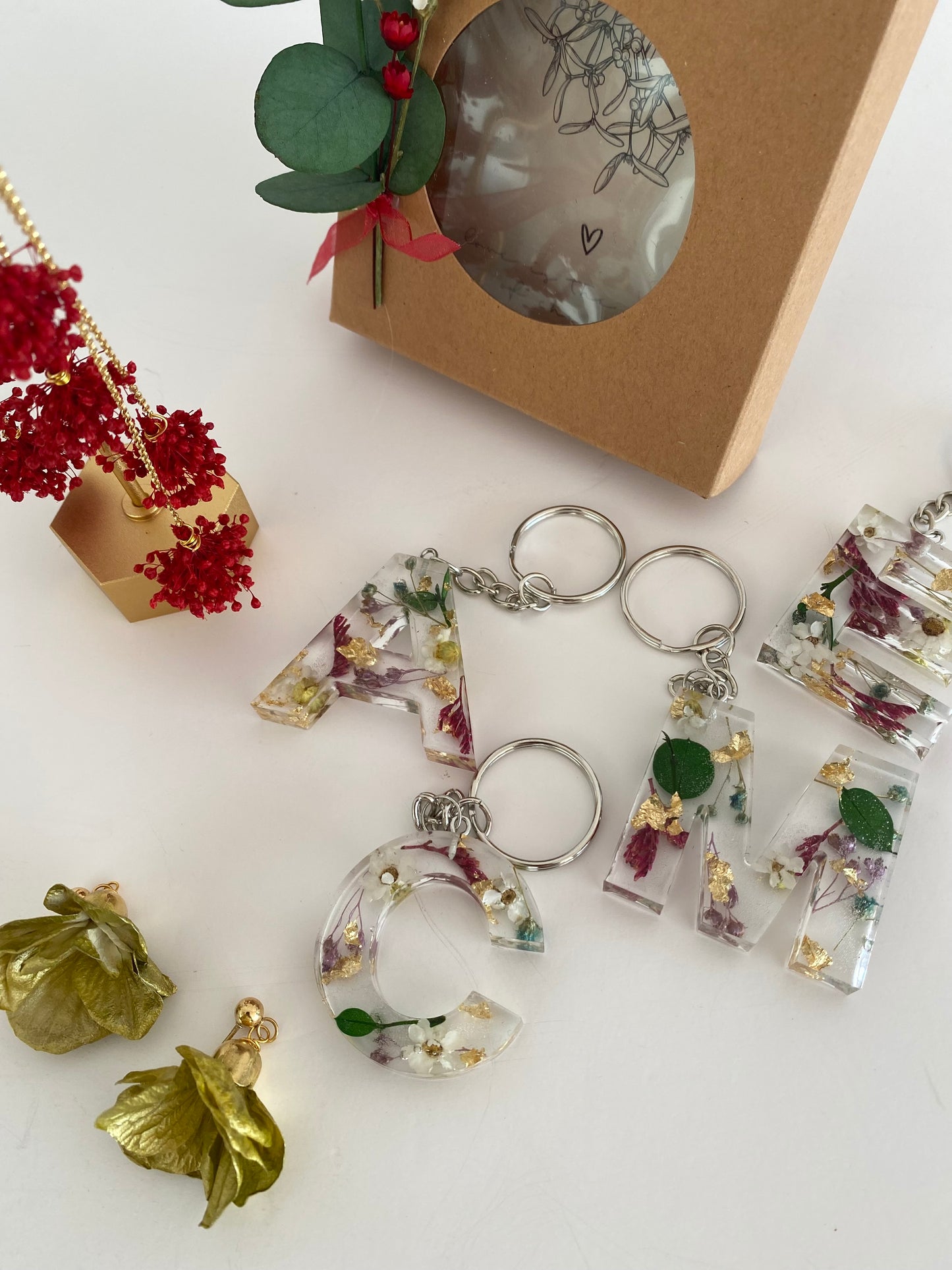 Letter keychains