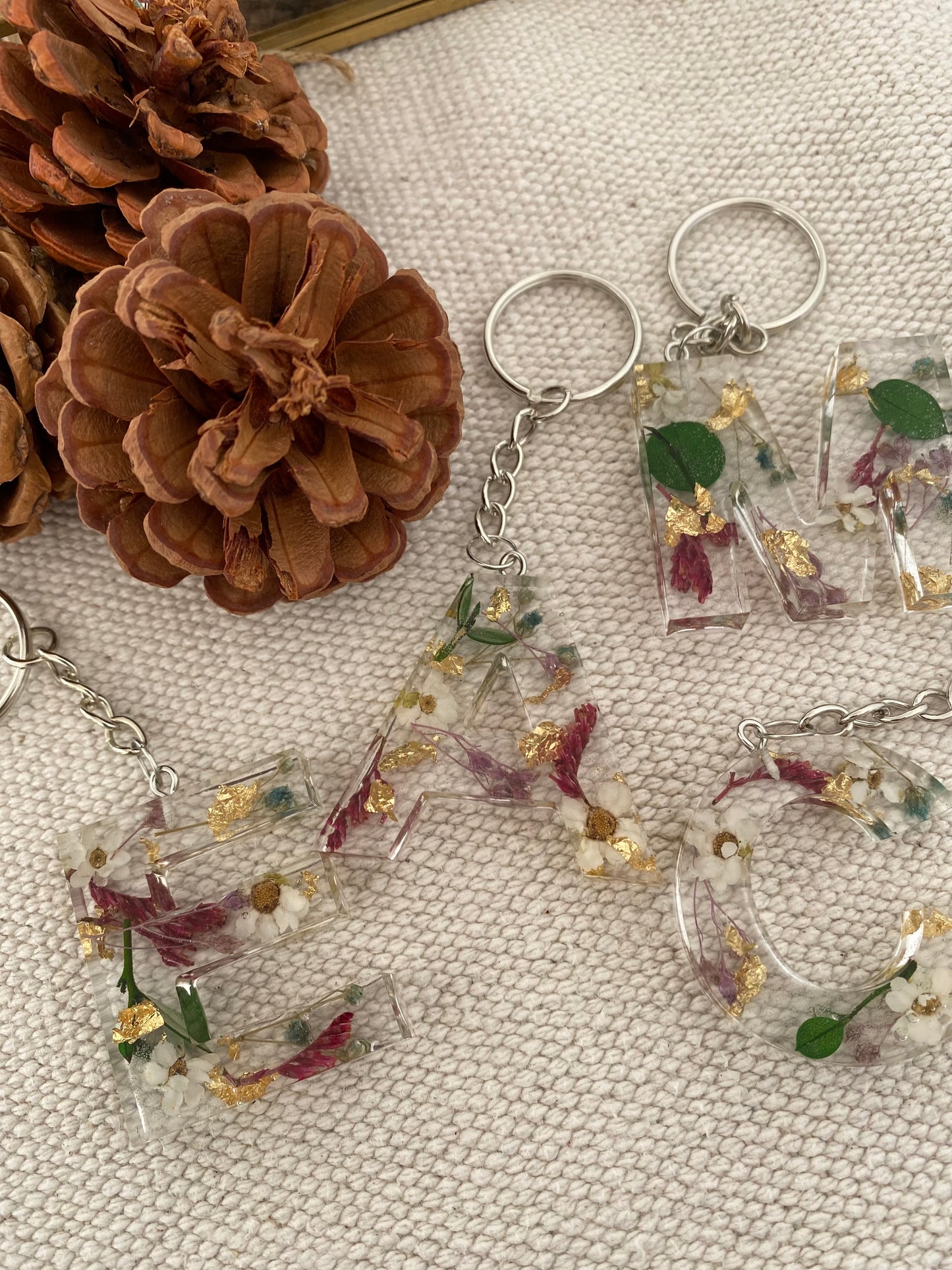 Letter keychains